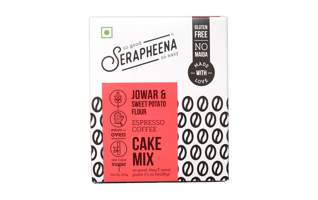 Serapheena Jowar & Sweet Potato Flour, Expresso Coffee Cake Mix   Box  200 grams